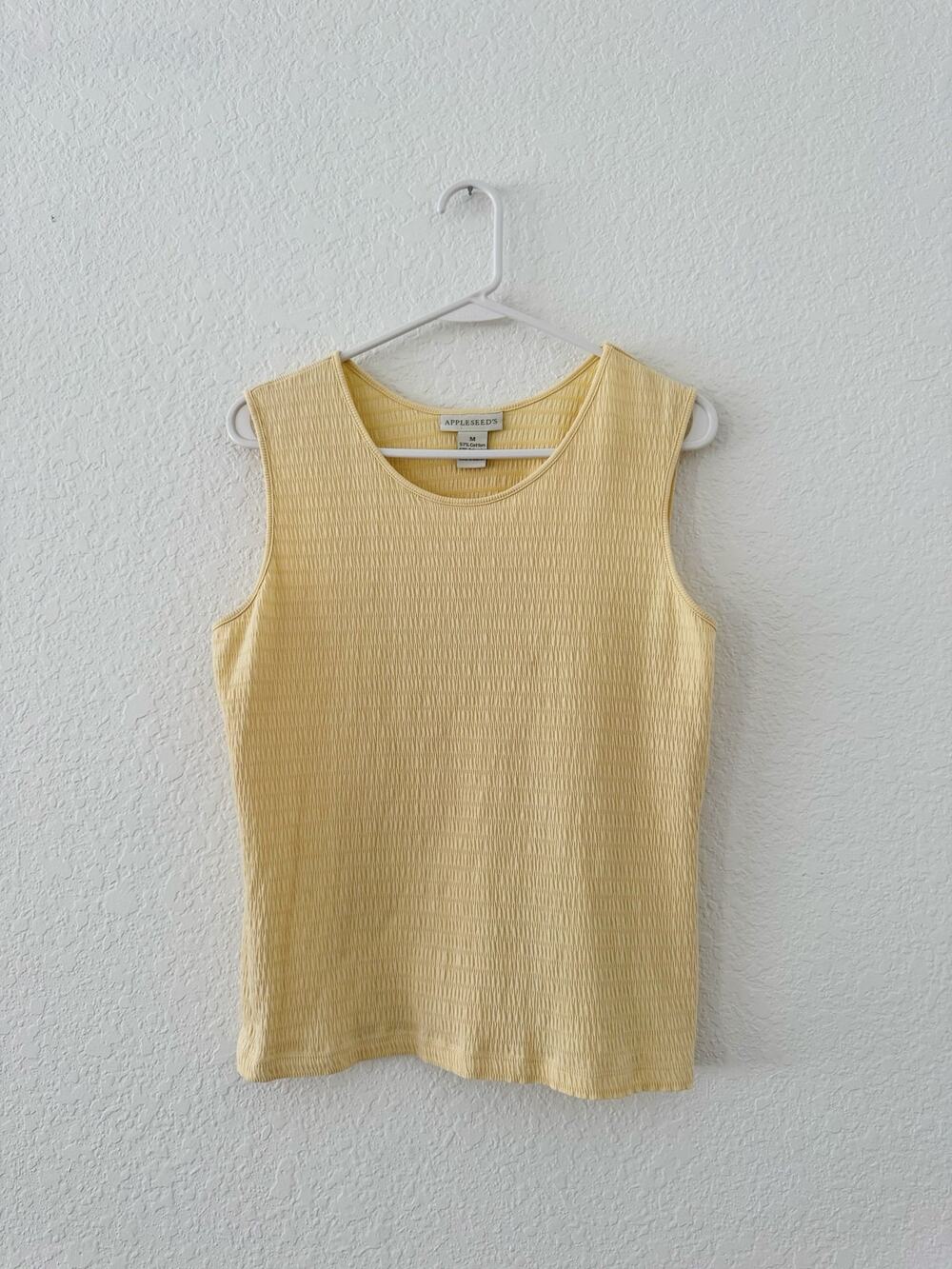Appleseed’s Textured Sleeveless Tank Top Yellow Size M